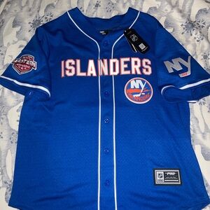 New York Islanders Hockey Baseball Jersey Pro Standard Mens Large Blue